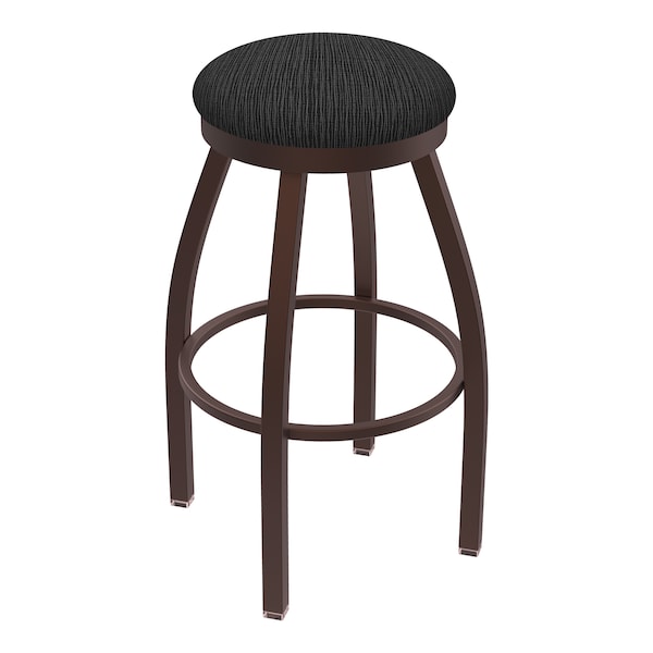 25" Swivel Counter Stool, Bronze Finish, Graph Coal Seat